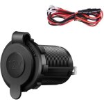 Allume cigare voiture prise tanche prise 12v prise de courant avec cble de 60 cm pour voiture marine ...