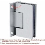 Alovez - charni�re pince de porte verre 90� support mural sans cadre clip pour porte de douche en verre ...