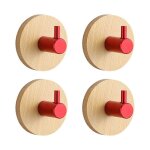 Crochet adhsif crochet mural crochet auto - adhsif salle de bain cuisine bureau porte, 4 pices (bambou ...