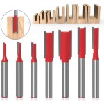 Alovez - fraise droite defonceuse, 7pcs fraises  dfoncer carbure de tungstne mches de routeur  queue ...