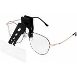 Loupe  clipser pour lunettes avec 3 lentilles interchangeables, clipsable et rabattable mains libres ...