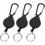 Porte badge enrouleur, 3 pcs porte - clés rétractable, dérouleur badge, porte clé yoyo, mousqueton avec ... Porte badge enrouleur, 3 pcs porte - clés rétractable, dérouleur badge, porte clé yoyo, mousqueton avec ...