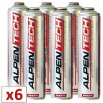 Alpentech - pack de 6 cartouches de gaz 330gr butane propane mix 600ml valve 7 / 16
