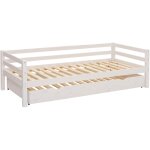 Alpicanap� avec tiroir en pin blanc 90x200