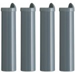 Altobuy - titanium - jeu de 4 pieds h22cm gris pour cadre � lattes