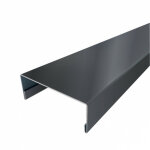 Nez de cloison 2m60 en alu 15 / 10me - 74mm - ral7016 - aluhome