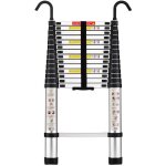 Aluminium chelle pliante 4. 4m tlescopique pliable avec mains courantes amovibles, xtensible chelle ...