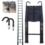 Aluminium noir Échelle télescopique pliable en aluminium - 6, 2 m - Échelle coulissante antidérapante ... Aluminium noir Échelle télescopique pliable en aluminium - 6, 2 m - Échelle coulissante antidérapante ...