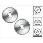 Aluminium / plastics w60 lame de scie circulaire, 216 mm, 60 dents, 2pcs. (2x 491051) - festool
