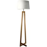 Homemaison - lampadaire design, lampadaire design sacha ls blanc �cru bois en wood, aluminor