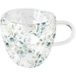 Tasse à thé en verre double paroi 200 ml - eucalyptus Tasse à thé en verre double paroi 200 ml - eucalyptus