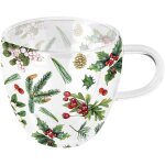 Tasse � th� en verre double paroi 200 ml - verdures d'hiver