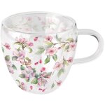 Tasse  th en verre double paroi 200 ml - closion de printemps