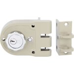 Amig serrure en applique et verrous 1396 60 mm beige - gauche Amig serrure en applique et verrous 1396 60 mm beige - gauche