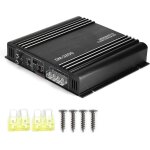 Jeffergarden amplificateur de puissance audio 3800w 2 canaux 12v en alliage d'aluminium noir auto voiture ...