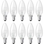 Memkey - ampoule bougie clair e14 40w, ampoule incandescence dimmable, blanc chaud 2700k, 400lm, ampoule ...