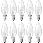 Ampoule bougie clair e14 40w, ampoule incandescence dimmable, blanc chaud 2700k, 400lm, ampoule flamme, ...