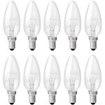 Aougo - ampoule bougie clair e14 40w, ampoule incandescence dimmable, blanc chaud 2700k, 400lm, ampoule ...