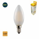 Bougie  filament led edm ampoule en verre mat e14 4, 5w 470lm 3200k lumire chaude 3, 5x9, 8cm