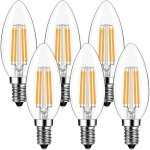 Ampoule bougie led e14 4w 2700k led blanc chaud petite douille � vis non dimmable 6 pi�ces