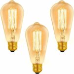 Ampoule e27 vintage st64 dimmable 40w blanc chaud 2200k, 400lm, ac 220v, ampoule  incandescence rtro, ...