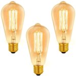 Beijiyi - ampoule e27 vintage st64 dimmable 40w blanc chaud 2200k, 400lm, ac 220v, ampoule  incandescence ...