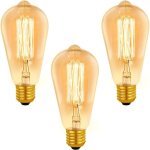 Ampoule e27 vintage st64 dimmable 40w blanc chaud 2200k, 400lm, ac 220v, ampoule � incandescence r�tro, ...