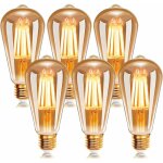 Briday - ampoule � filament led e27 st64 6w 2200k blanc chaud, ampoules r�tro edison vintage antique ...