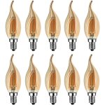 Ampoule flamme led e14, 4w equivalent � ampoule halog�ne / incandescente 40w, blanc chaud 2700k, flamme ...