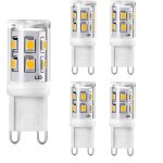 Ampoule g9 led 2w, 20w 25w g9 halog�nes equivalente, 300lm blanc chaud 3000k ampoule led g9 lampe, cri ...