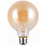 Trio leuchten - ampoule, ampoule globe led e27 spirale avec variateur ambre en verre, trio
