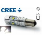 Ampoule h21w 5 led cree - bay9s - lampe de signalisation led haute puissance 12v - blanc