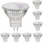 Ampoules halog�nes mr11 12v 35w - base gu4 - lumi�re blanc chaud 2800k - dimmable (pack de 8)