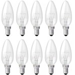 Ampoule incandescence bougie e14 40w 230v, ampoule flamme e14, dimmable blanc chaud 2700k, 400lm, c35 ...