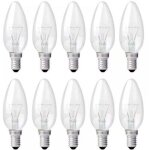 Ampoule incandescence bougie e14 40w 230v, ampoule flamme e14, dimmable blanc chaud 2700k, 400lm, c35 ...