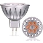 Ampoules led 5 w remplacent un �quivalent halog�ne de 20 w 35 w, blanc chaud doux 2700 k, 12 v basse ...