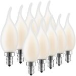 Ampoule led e14 � filament � intensit� variable, 10 ampoules � flamme, 4 watts consomm�s, �quivalence ...