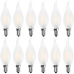 Ampoule led e14 flamme, forme de bougie, blanc chaud 2700k, 4w equivalence incandescence 40w, 400lm, ...
