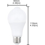 Ampoule led e27 avec d�tecteur de mouvement lumi�re intelligente 9 w remplace l'ampoule basse consommation ...
