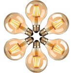 Ampoules led edison, ampoule vintage g80 e27 4w, blanc chaud 2700k, ampoule r�tro � filament, non - dimmable, ...