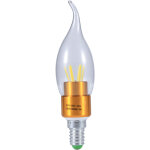 Ampoule led � filament cob e14 4w 85 - 265v, ampoule bougie � �conomie d'�nergie, n� 3, flamme dor�e, ...