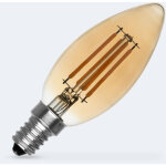 Efectoled - ampoule led filament e14 6w 600 lm c35 bougie gold no flicker 2200k super chaud