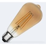 Ampoule led filament e27 6w 600 lm st64 gold no flicker 2200k super chaud