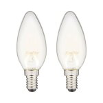 Xanlite - ampoule led filament flamme culot e14 806lm blanc chaud - pack2rfv806fo