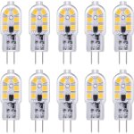 Ampoule led g4 lot de 10 ampoules led g4 12 v 2 w blanc froid 6000 k, 12 led, remplacement pour ampoule ...