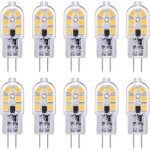 Ampoule led g4 lot de 10 ampoules led g4 12 v 2 w blanc froid 6000 k, 12 led, remplacement pour ampoule ...