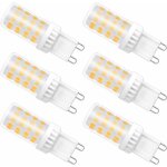 Ersandy - ampoules led g9 dimmable, 4w équivalent à 40w halogène, 480 lm, blanc chaud 3000k, culot g9 ... Ersandy - ampoules led g9 dimmable, 4w équivalent à 40w halogène, 480 lm, blanc chaud 3000k, culot g9 ...