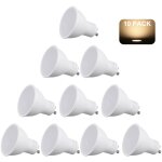 Lifcausal - ampoule led gu10 6 w, remplacement de lampe halogne 60 w, 3 000 k, blanc chaud, 550 lumens, ...