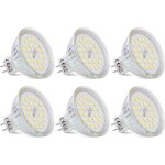 Ampoules led gu5. 3 mr16 12 v, 3, 8w �quivalent � halog�ne 40w, led spot gu5. 3 blanc froid 6000k non ...