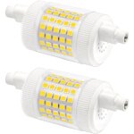 Ampoule led r7s 78mm dimmable 15w blanc froid 6000k, 1500lm, ac 230v, equivalent crayon halogne r7s ...